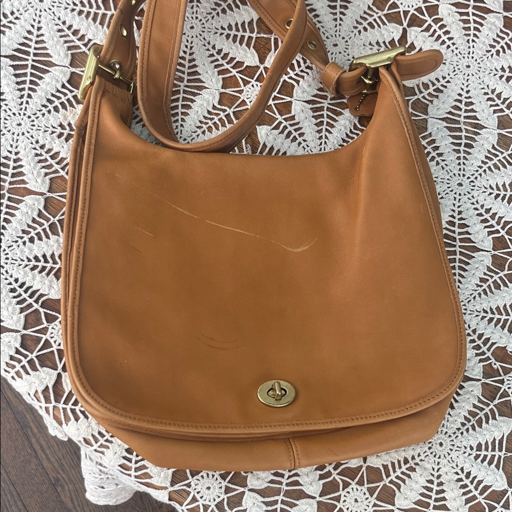 Coach Tan Leather Shoulder Bag